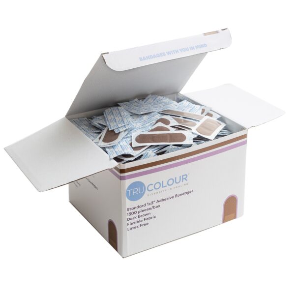 Tru-Colour Dark Brown Adhesive Strip Bandage, 1 x 3 Inches * Discreet, Flexible Wound Care Solution - Image 9