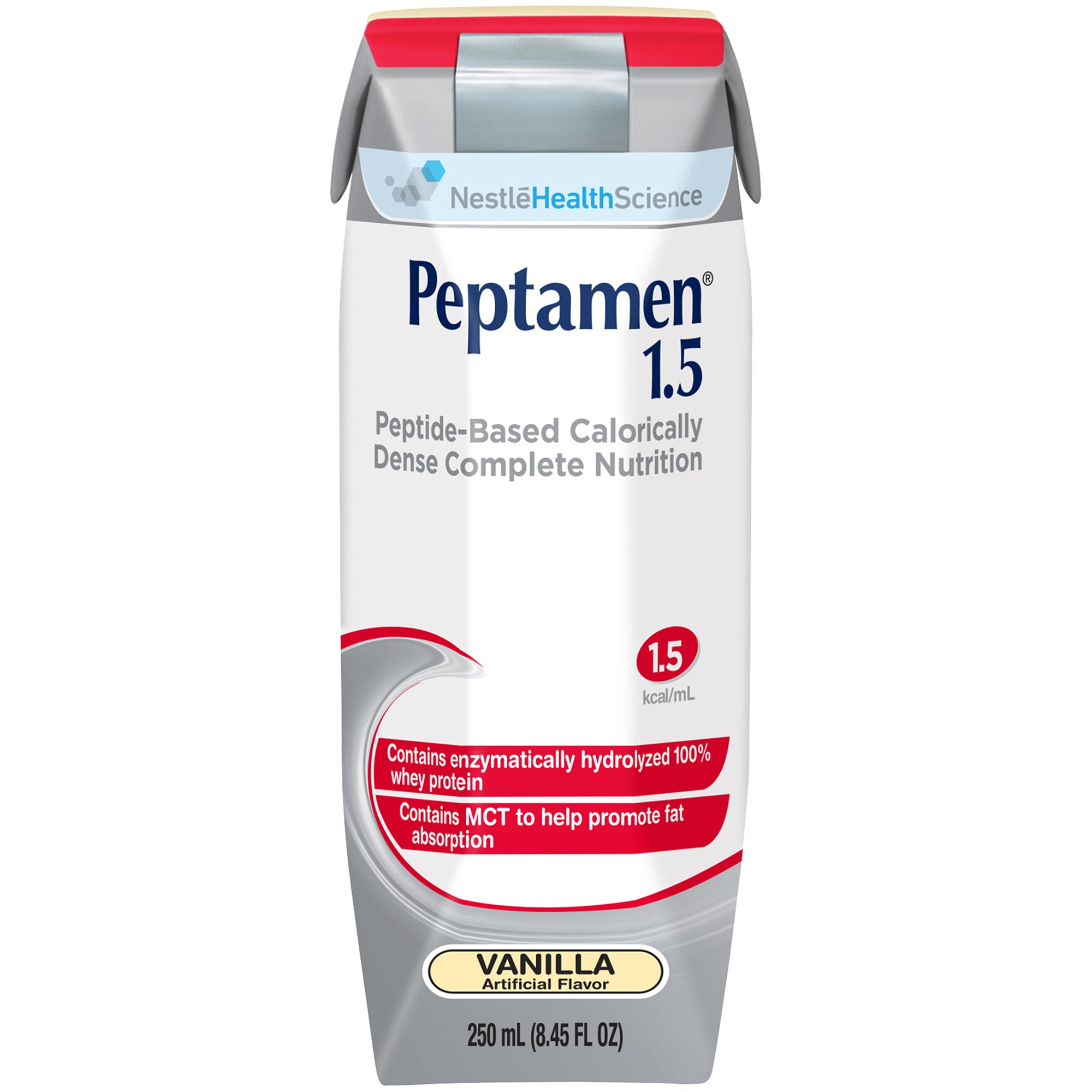 Nestle Peptamen? 1.5 Vanilla Peptide-Based Complete Nutrition, 8.45 oz cartons (24/CS)