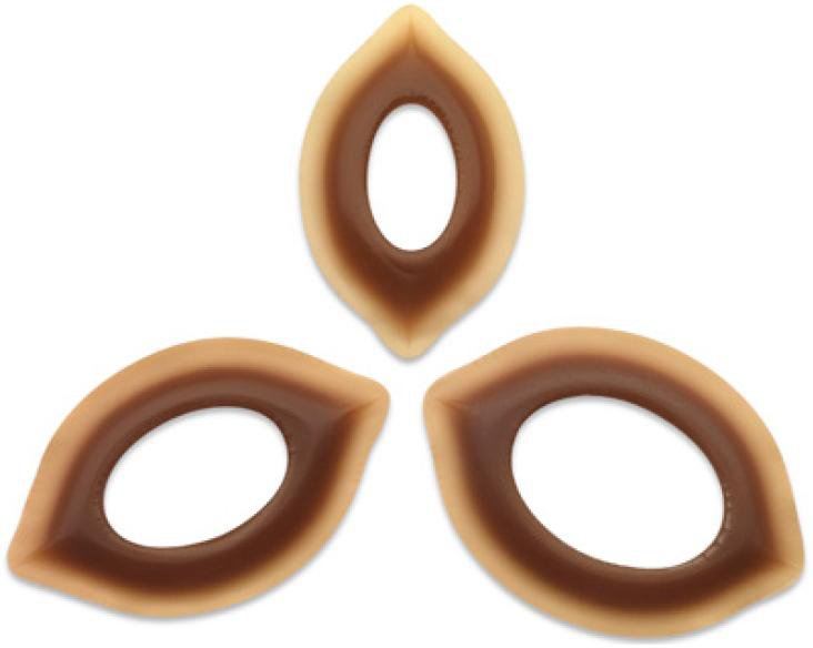 Hollister Adapt Convex Barrier Ring - Oval 7/8 x 1½ Inches for Ostomy Pouch Seal Support