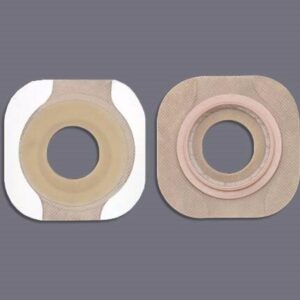 New Image™ FlexWear™ Skin Barrier with 1¾ Inch Stoma Opening - Flat, Precut Ostomy Barrier with Floating 2¼-Inch Flange and Red Code System