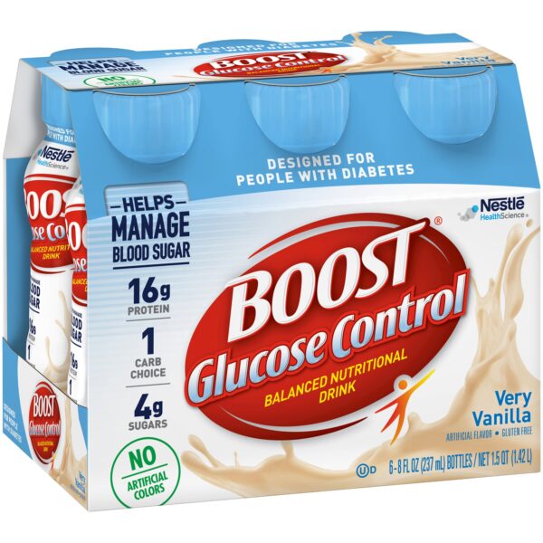Boost Glucose Control Vanilla Nutritional Drink - 8 oz Bottle for Diabetes Management and Kidney Health - Image 5