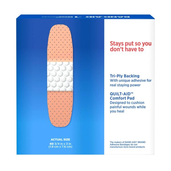 Band-Aid Tru-Stay Adhesive Bandages 3/4 x 3 Inch, Sterile, Tan, 60 Count - Image 3