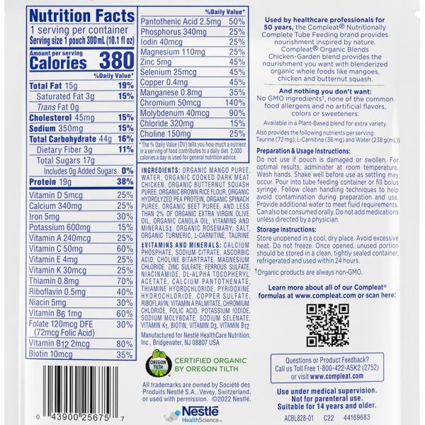 Compleat Organic Blends Chicken Garden Liquid Oral Supplement - 10.1 oz Pouch (24 Pack) - Image 3