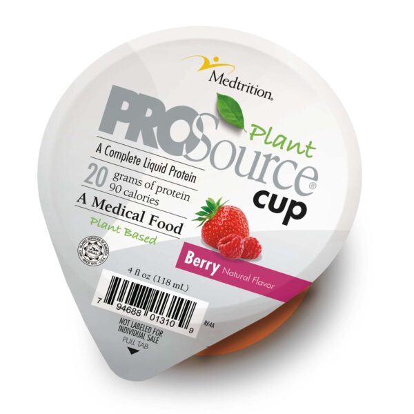 ProSource Plant Cup Organic Pea Protein Berry Liquid Supplement - 4 oz. Oral Nutritional Cup - Image 2