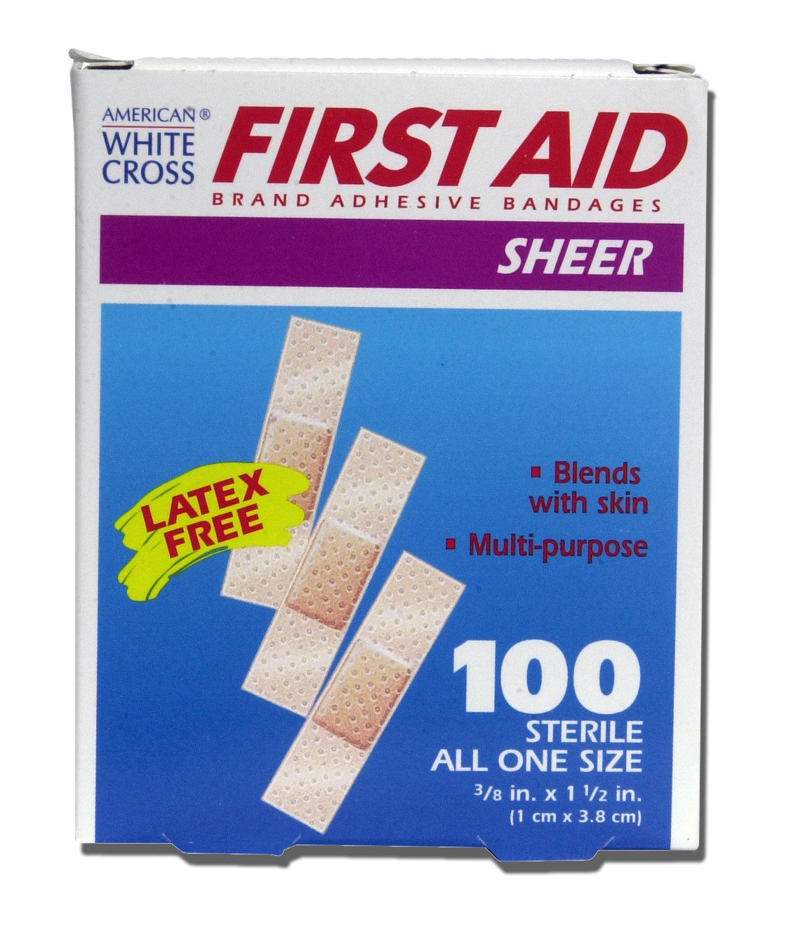 American White Cross First Aid Adhesive Strip 3/8 x 1? Inch