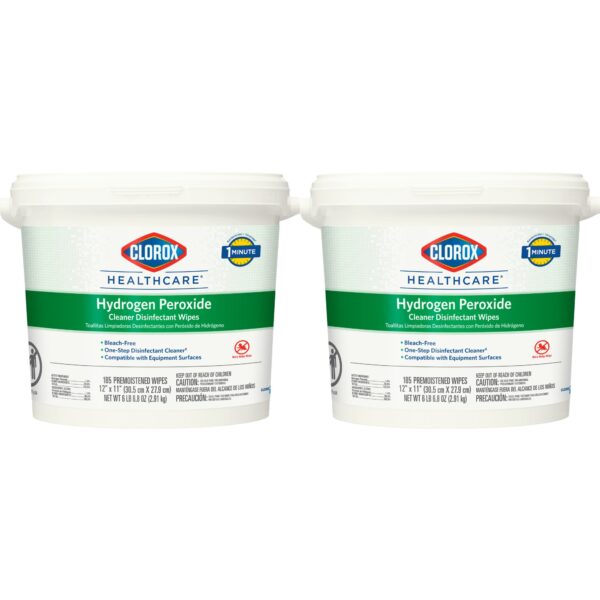 Clorox Healthcare Hydrogen Peroxide Cleaner Disinfectant Wipes, 185 Count - Image 3