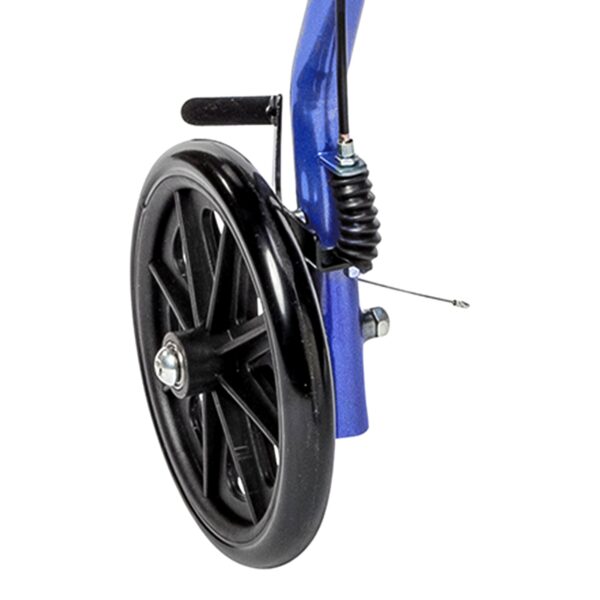 McKesson Bariatric Blue Folding Steel Four-Wheel Rollator with 8-Inch Casters - Image 3