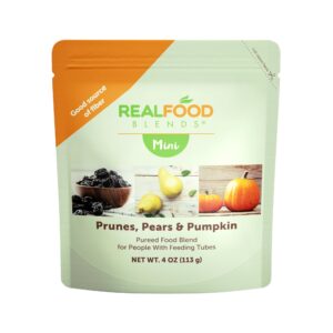 Real Food Blends Mini Prune, Pear, & Pumpkin Tube Feeding Formula - 4 oz Pouch, 12/Case