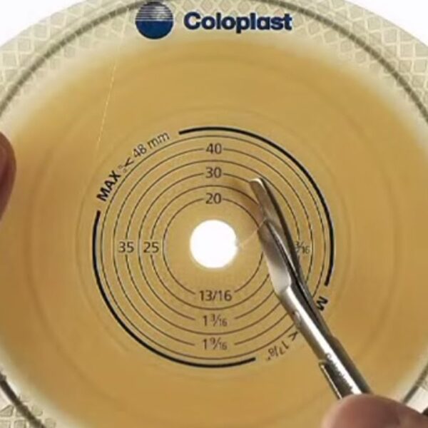 Sensura Flex Flat Ostomy Barrier by Coloplast, Trim to Fit 10-48 mm Stoma Opening, Red System - Image 3