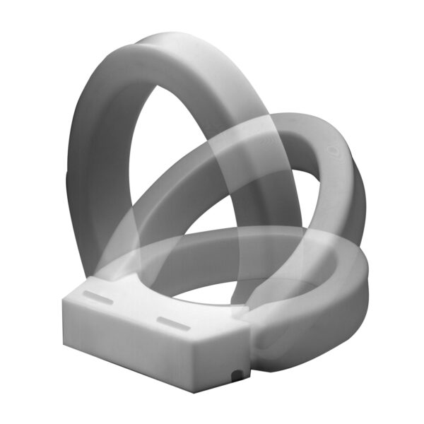 Ableware Maddak Tall-ette® Hinged Raised Toilet Seat – White, 3-Inch Elevation, 350 lbs Capacity - Image 4