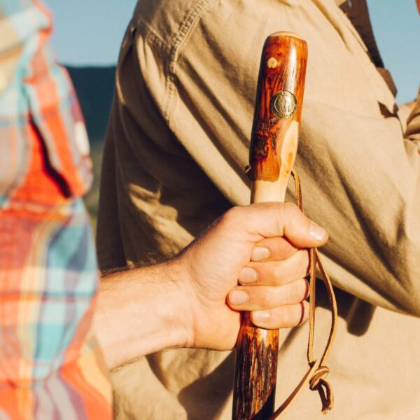 Brazos* Twisted Hickory Rustic Walking Stick, 41-Inch * Durable Hiking Cane with Wood Handle and 250 lb Capacity - Image 6