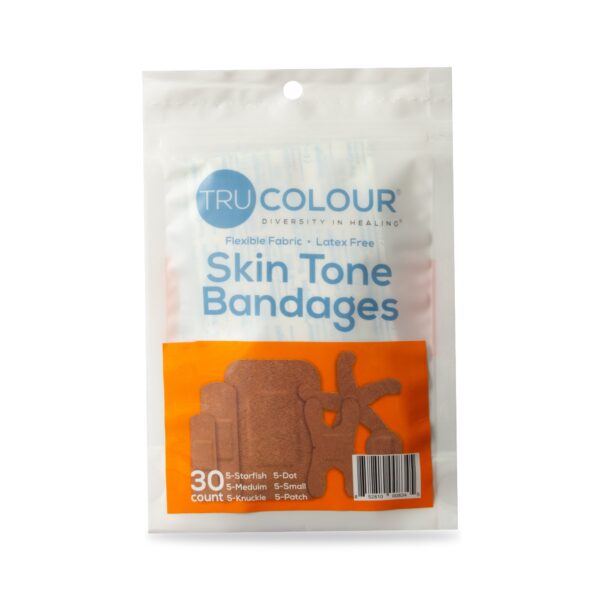 TruColour? Brown Adhesive Bandages, Assorted Shapes and Sizes - Waterproof Fabric Wound Care - Image 2