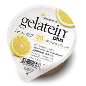 Gelatein Plus Lemon High Protein Gelatin - 4 oz Oral Supplement Cup
