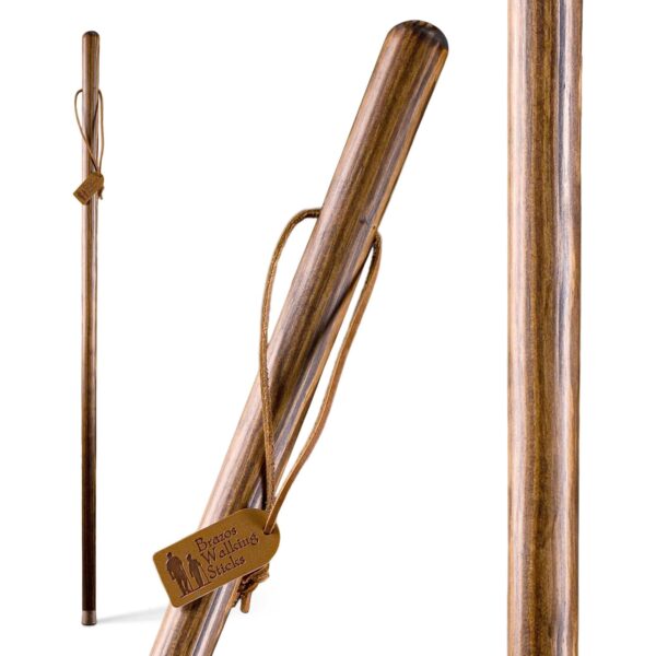 Brazos* Traditional 48-Inch Pine Handcrafted Walking Stick with Wood Handle - Image 4