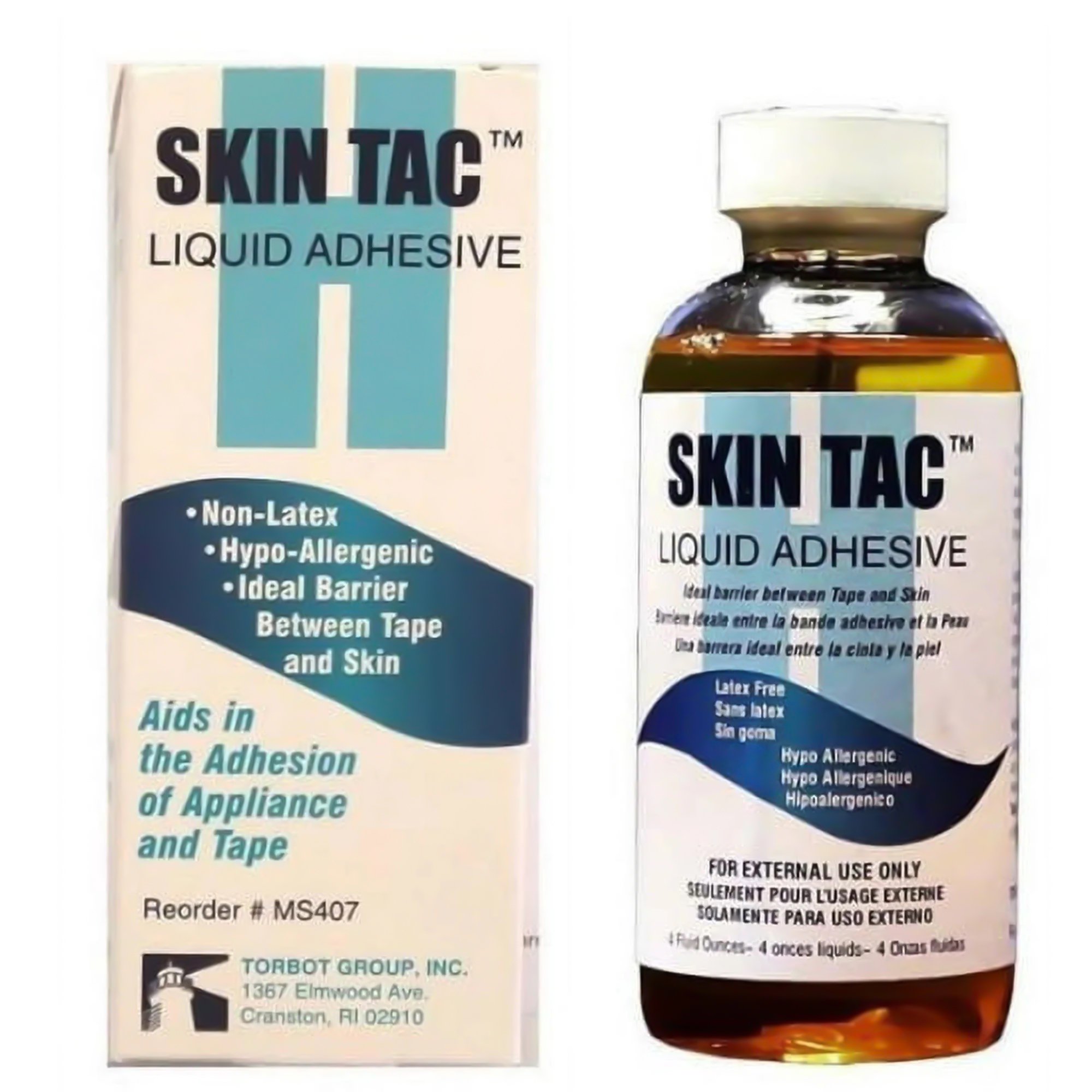 Skin Tac™ Liquid Adhesive Barrier by Skin Tac* H - Hypoallergenic, 4 oz for Sensitive Skin and Medical Applications