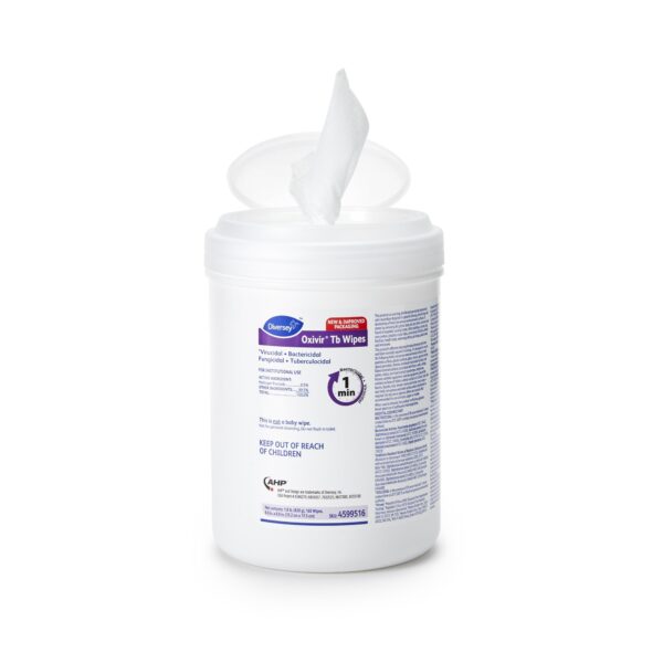 Diversey Oxivir® Tb Surface Disinfectant Wipes – Fast-Acting Hydrogen Peroxide Based Cleaners - Image 2