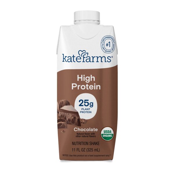 Kate Farms High Protein Chocolate Nutritional Shake - 11 oz. Oral Supplement, 12 Cartons per Case - Image 2
