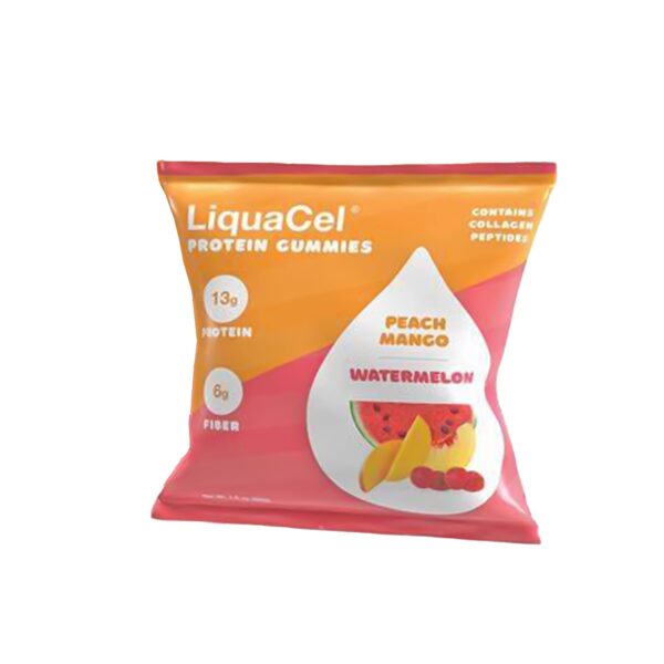 LiquaCel Protein Gummies Oral Supplement * Collagen & Protein Gummy Chews * 1.8 oz. Pouch - Image 2