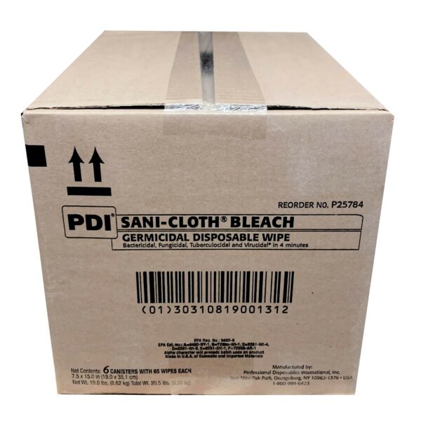 Sani-Cloth® Bleach Surface Disinfectant Wipes - 65 Count - Image 4