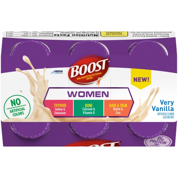 Boost Women Vanilla Nutritional Drink - 8 oz. Bottle | High-Protein Calorie Supplement with Vitamins & Minerals - Image 7