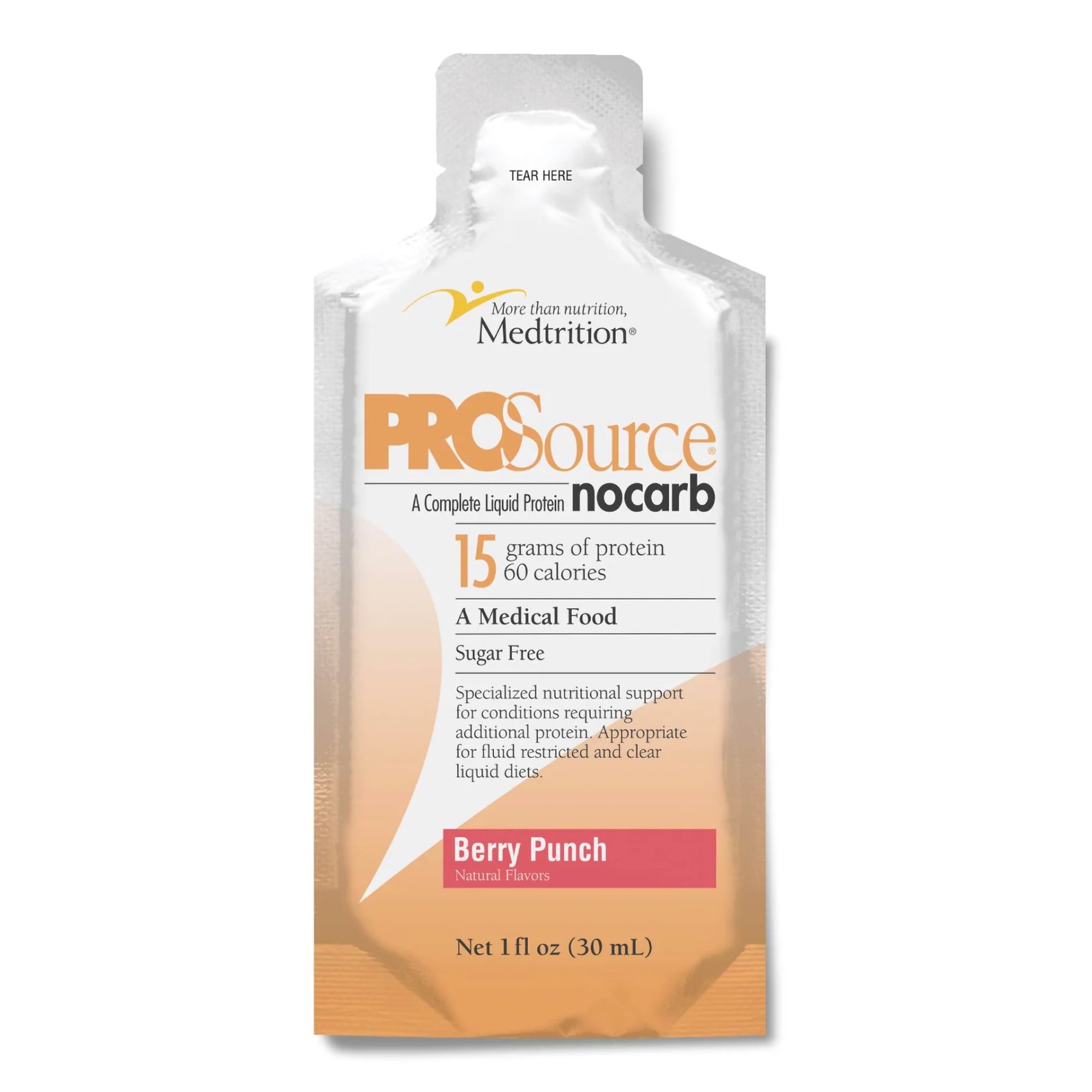 ProSource NoCarb Berry Protein Oral Supplement - 1 oz. Pouch, 100 Count