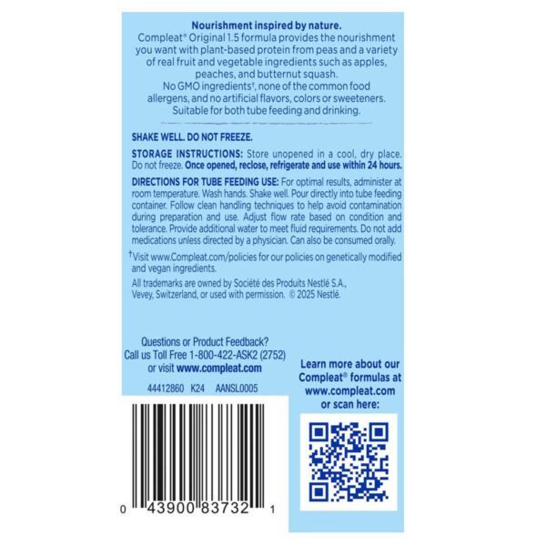 Compleat? 1.5 Original Fruit Medley Tube Feeding Formula, 250 mL - Nutritional Liquid for Adults - Image 3