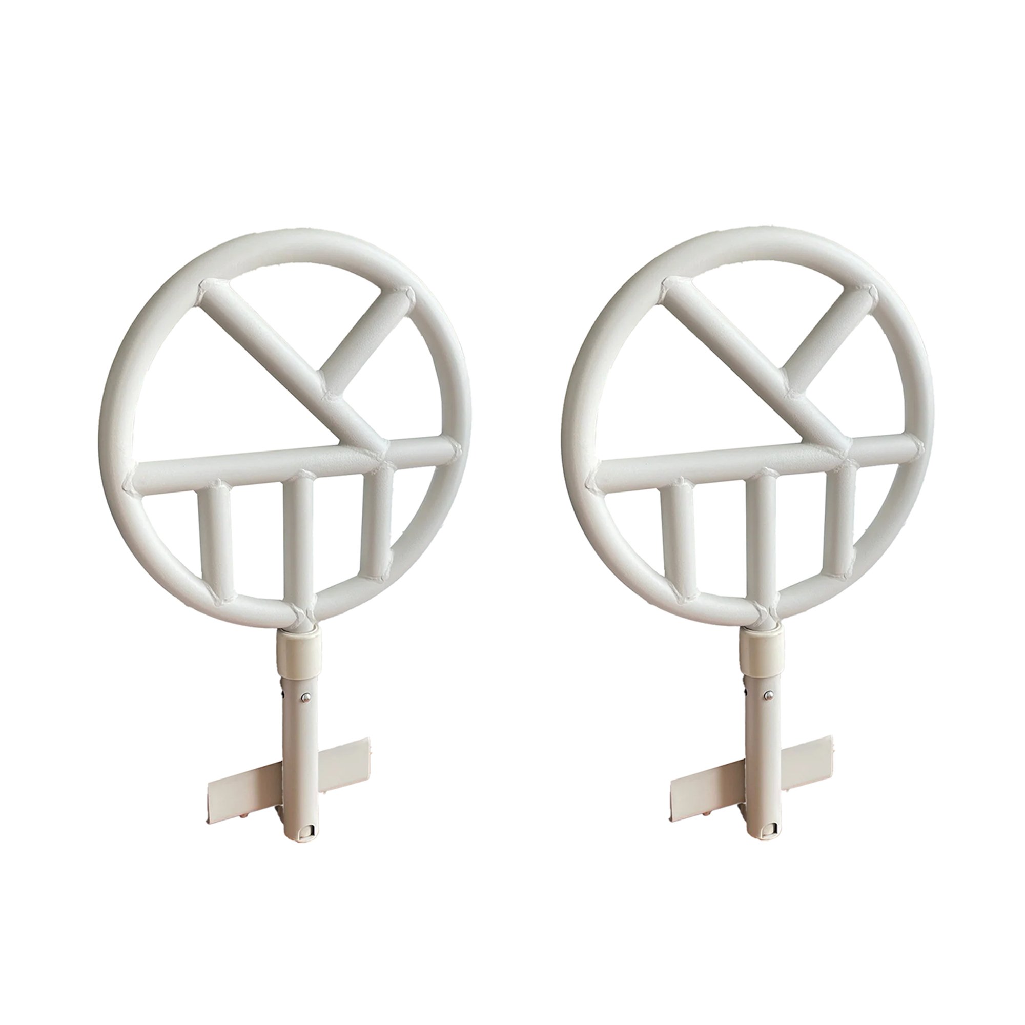 Halo Safety Ring for Standard Hospital Beds - Steel Bed Mount Safety Ring with Bracket, White Finish