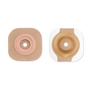New Image CeraPlus Convex Skin Barrier with Tape Border – 1-1/4 Inch Opening, Beige, 57mm Flange