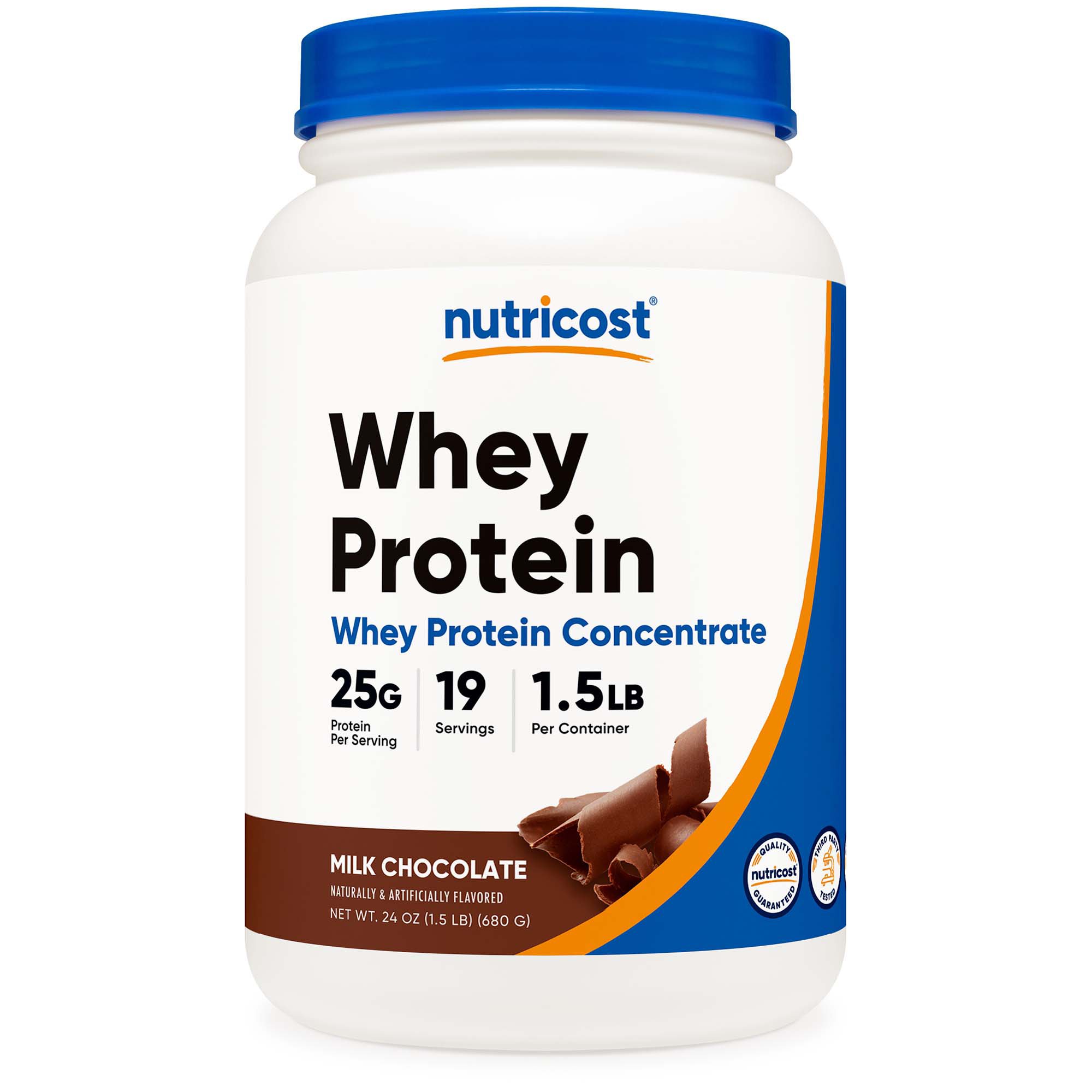Nutricost Whey Protein Concentrate Chocolate - 1.5 lb Canister, 6 Count