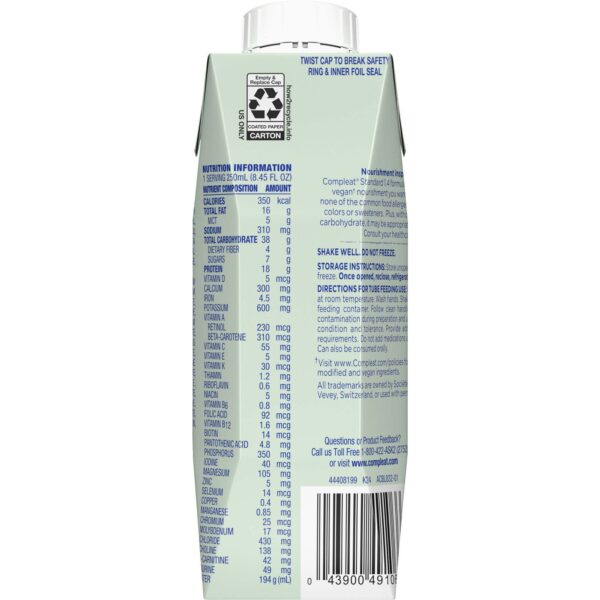 Compleat? Standard 1.4 Calorie Vanilla Liquid Meal Replacement, 8.45 oz. Carton (24/CS) - Image 2