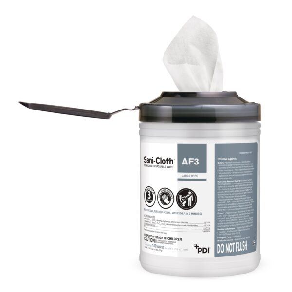 Sani-Cloth® AF3 Germicidal Large Disinfectant Wipes - 160 Count, Canister - Image 3