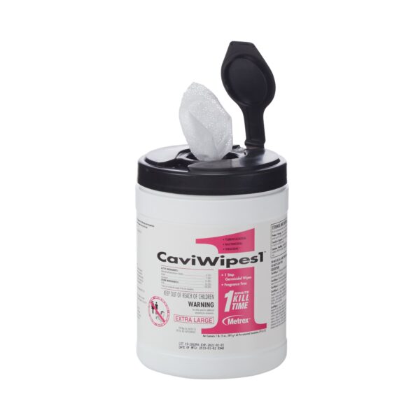 CaviWipes1 Surface Disinfectant Wipes - Alcohol Based, 65-Count, 9 x 12 Inches, McKesson Part No. 13-5150 - Image 2