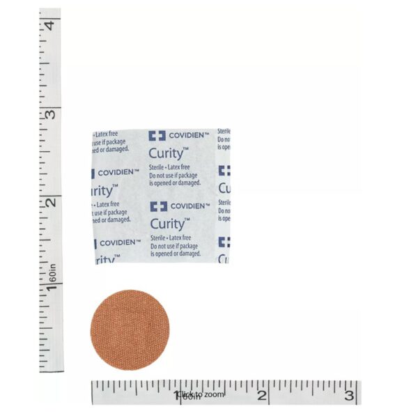 Curity* Adhesive Spot Bandage, 7/8 Inch Round * Sterile Fabric Wound Care Solution - Image 4