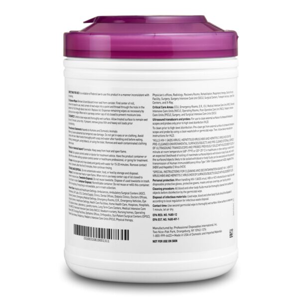 Sani-Cloth® Prime Large Germicidal Disinfectant Wipes - 6 x 6.75 Inch, 160 Count - Image 2