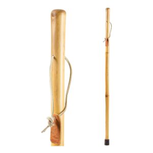 Brazos* Iron Bamboo Rustic Walking Stick, 48 Inch - Handcrafted Wooden Cane with Secure Grip and Natural Finish