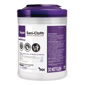 Super Sani-Cloth® Large Germicidal Disinfectant Wipes - 160 Count Canister