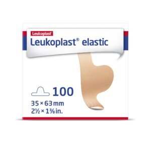 Leukoplast Elastic Fabric Toe Shield Adhesive Bandage - 1-3/8 x 2-1/2 Inch, Nonwoven and Low Adherent, 100 Pieces