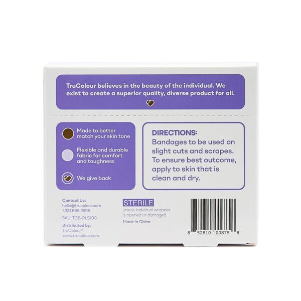 Tru-Colour Skin Tone Shade Fabric Bandage Adhesive Strip, Dark Brown, 1 x 3 Inch - Image 9