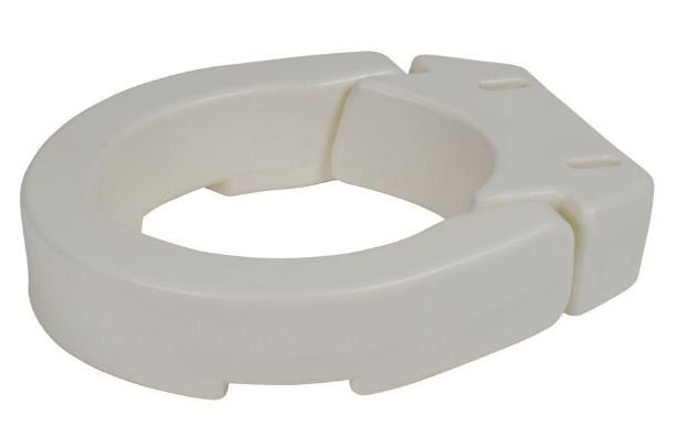 Drive™ Raised Toilet Seat, 13½ x 17½ inches, White - Heavy-Duty Plastic with 250 lb Capacity