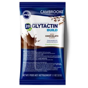 Glytactin? Build 20/20 Chocolate Powder for PKU * Low Phenylalanine Medical Food with Probiotics and Complete Nutrients