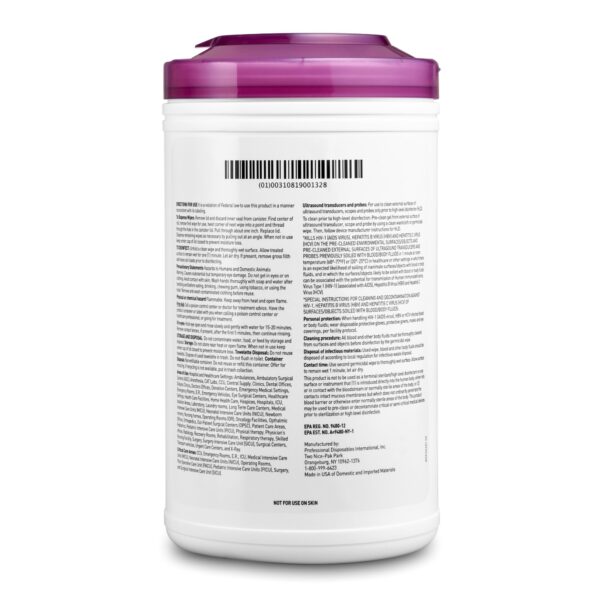 Sani-Cloth® Prime Extra Large Germicidal Disinfectant Wipes, 7.5 x 15 Inches, 70 Count - Image 2