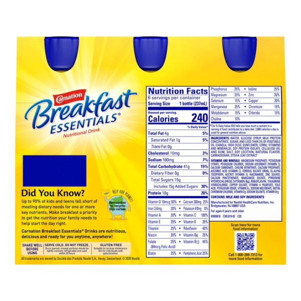 Carnation Breakfast Essentials Strawberry Nutritional Drink - 8 oz Bottle, Made by Carnation - Image 8