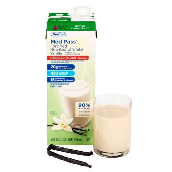 Med Pass? Reduced Sugar Vanilla Fortified Nutritional Shake * 32 oz Carton for Adult Oral Supplementation - Image 6