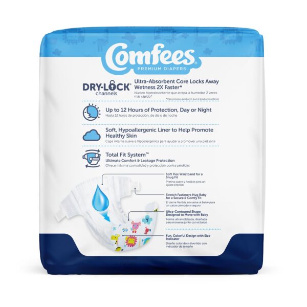 Comfees Size 4 Premium Baby Diapers with Refastenable Tabs and Kid Design by Comfees - 31 Count - Image 2
