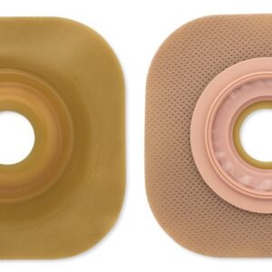 New Image™ Skin Barrier Convex 1 Inch Open with 1¾ Inch Flange – Beige, Flexwear, Trim to Fit Ostomy Barrier
