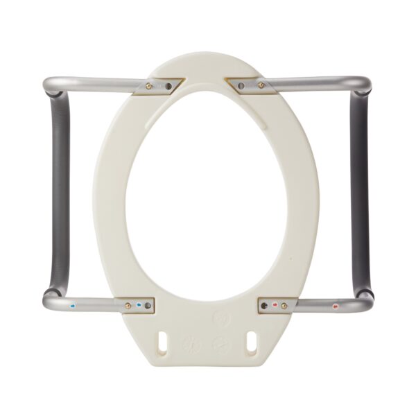 drive™ Premium Raised Toilet Seat with Removable Arms - Elongated, White, 300 lbs Capacity - Image 3