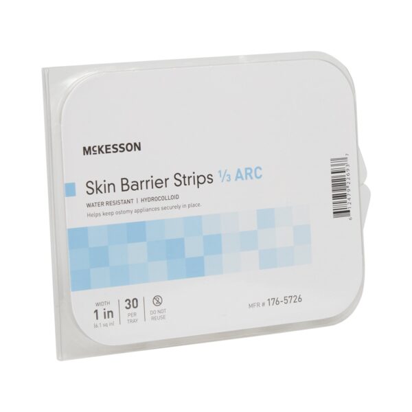 McKesson Skin Barrier 1/3 Arc Strip – Flexible, Water-Resistant Ostomy Skin Barrier for Secure Pouching - Image 4