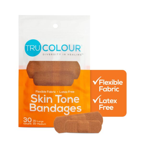 TruColour? Brown Waterproof Adhesive Bandage, 1 x 3 Inch - Pack of 30 - Image 4