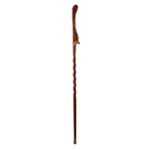 Brazos* Twisted Oak Hitchhiker Handcrafted Walking Stick, 48-Inch, Red