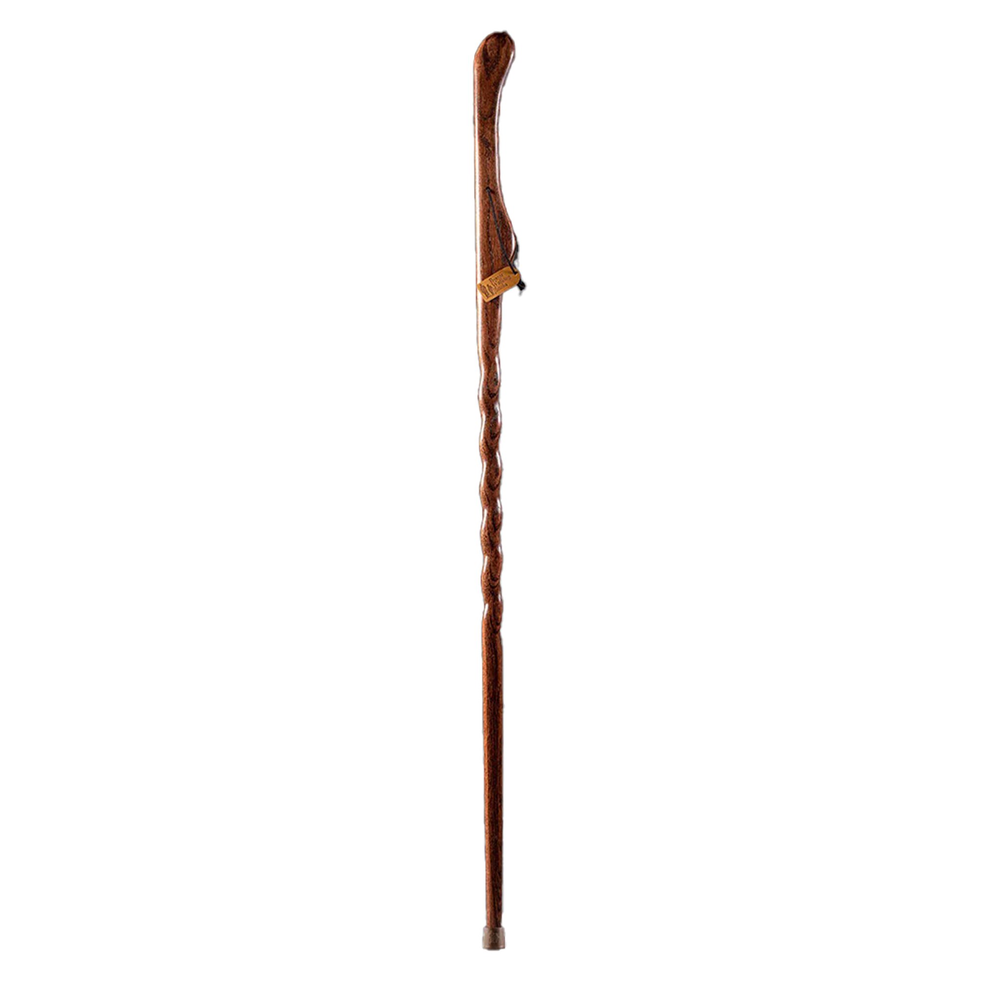 Brazos* Twisted Oak Hitchhiker Handcrafted Walking Stick, 48-Inch, Red